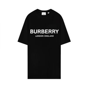 Burberry Black Tee with White Logo